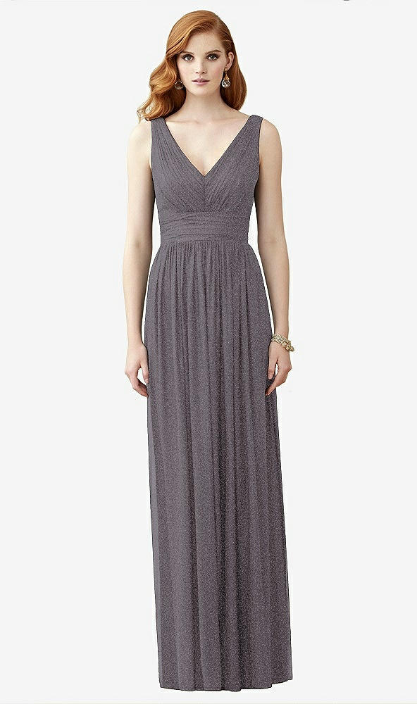 Front View - Stormy Silver Dessy Shimmer Bridesmaid Dress 2955LS