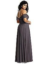 Rear View Thumbnail - Stormy Silver Dessy Shimmer Bridesmaid Dress 2970LS