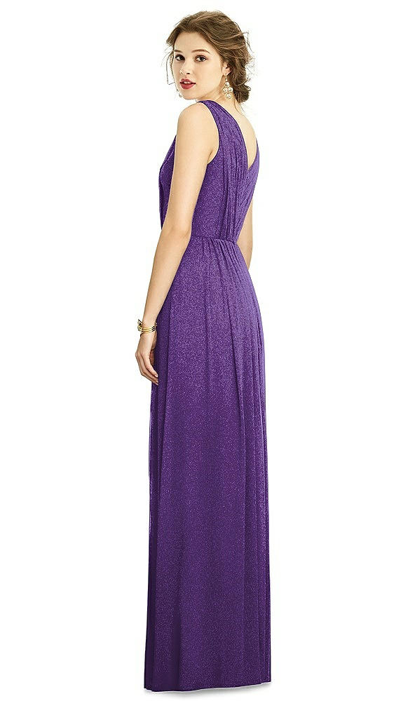 Back View - Majestic Gold Dessy Shimmer Bridesmaid Dress 3005LS