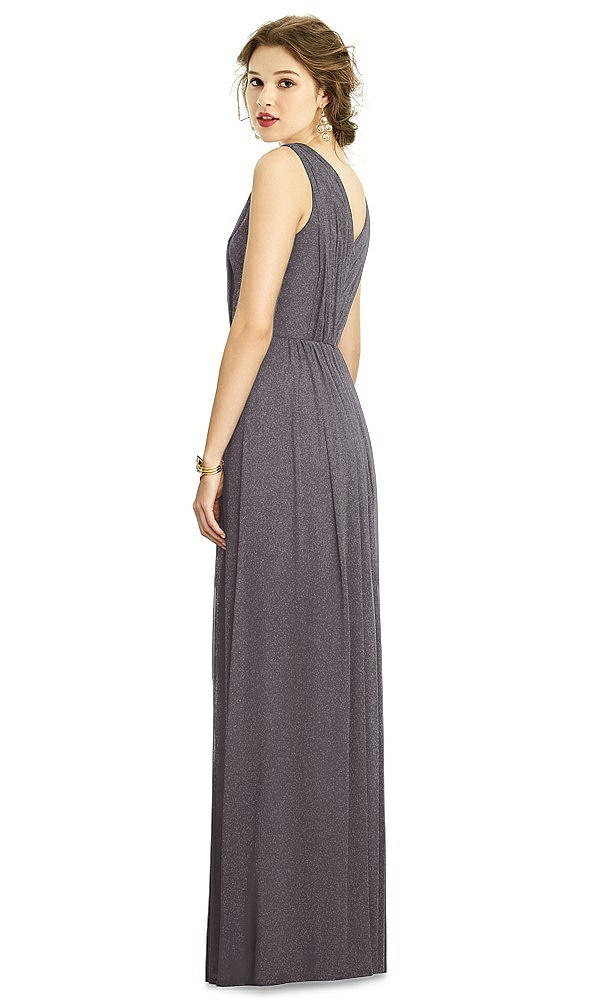 Back View - Stormy Silver Dessy Shimmer Bridesmaid Dress 3005LS