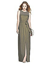 Front View Thumbnail - Mocha Gold Dessy Shimmer Bridesmaid Dress 3025LS