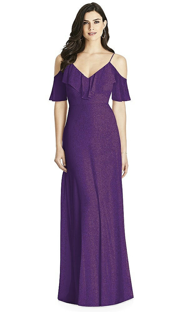 Front View - Majestic Gold Dessy Shimmer Bridesmaid Dress 3020LS