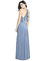 Front View Thumbnail - Cloudy Silver Dessy Shimmer Bridesmaid Dress 3021LS