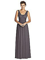 Front View Thumbnail - Stormy Silver Dessy Shimmer Bridesmaid Dress 3026LS