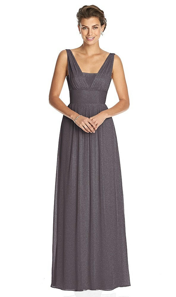 Front View - Stormy Silver Dessy Shimmer Bridesmaid Dress 3026LS