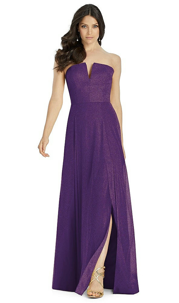 Front View - Majestic Gold Dessy Shimmer Bridesmaid Dress 3041LS