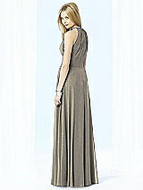 Rear View Thumbnail - Mocha Gold After Six Shimmer Bridesmaid Dress 6704LS