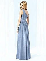 Rear View Thumbnail - Cloudy Silver After Six Shimmer Bridesmaid Dress 6706LS