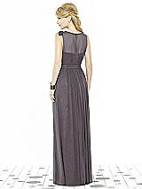 Rear View Thumbnail - Stormy Silver After Six Shimmer Bridesmaid Dress 6714LS