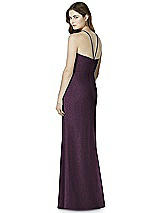 Rear View Thumbnail - Aubergine Silver After Six Shimmer Bridesmaid Dress 6762LS