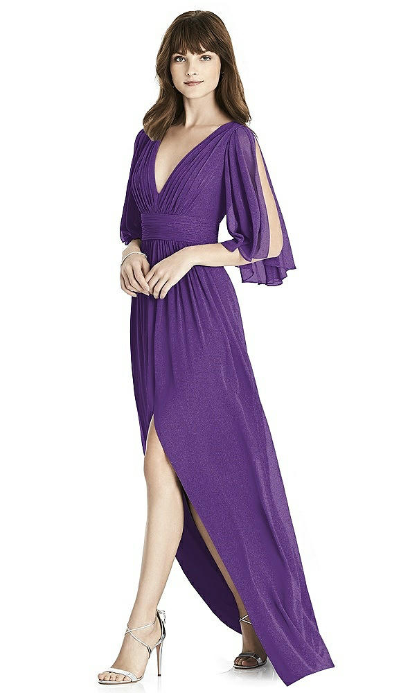 Front View - Majestic Gold After Six Shimmer Bridesmaid Dress 6777LS