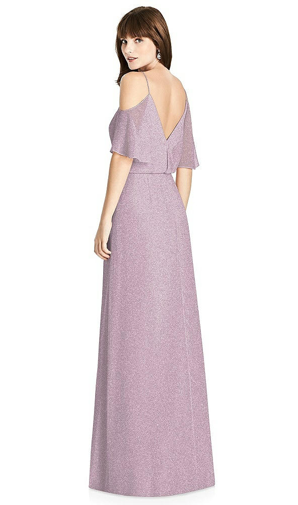 Back View - Suede Rose Silver After Six Shimmer Bridesmaid Dress 6781LS