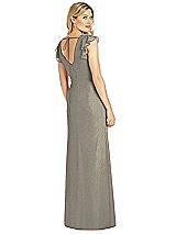 Rear View Thumbnail - Mocha Gold After Six Shimmer Bridesmaid Dress 6810LS