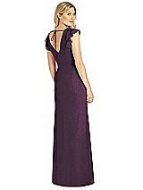 Rear View Thumbnail - Aubergine Silver After Six Shimmer Bridesmaid Dress 6810LS