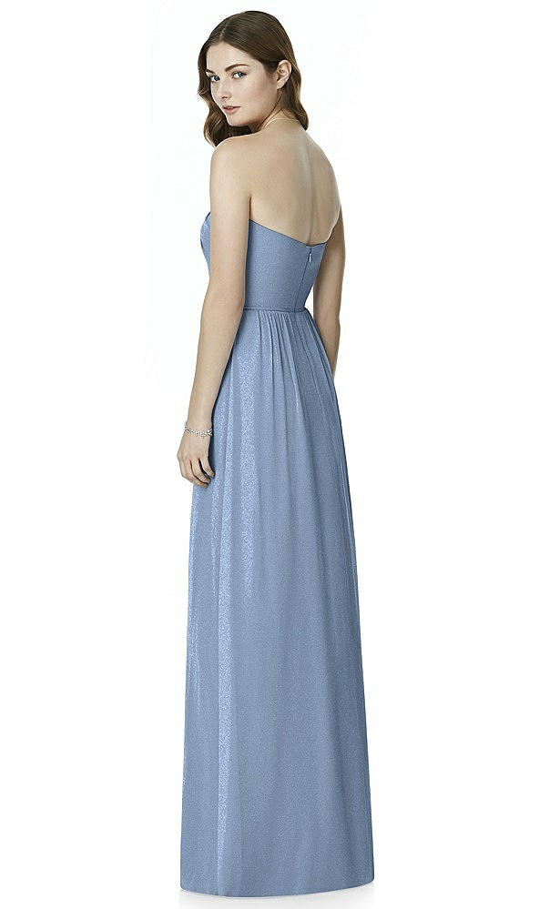 Back View - Cloudy Silver Bella Bridesmaids Shimmer Dress BB101LS