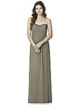 Front View Thumbnail - Mocha Gold Bella Bridesmaids Shimmer Dress BB101LS