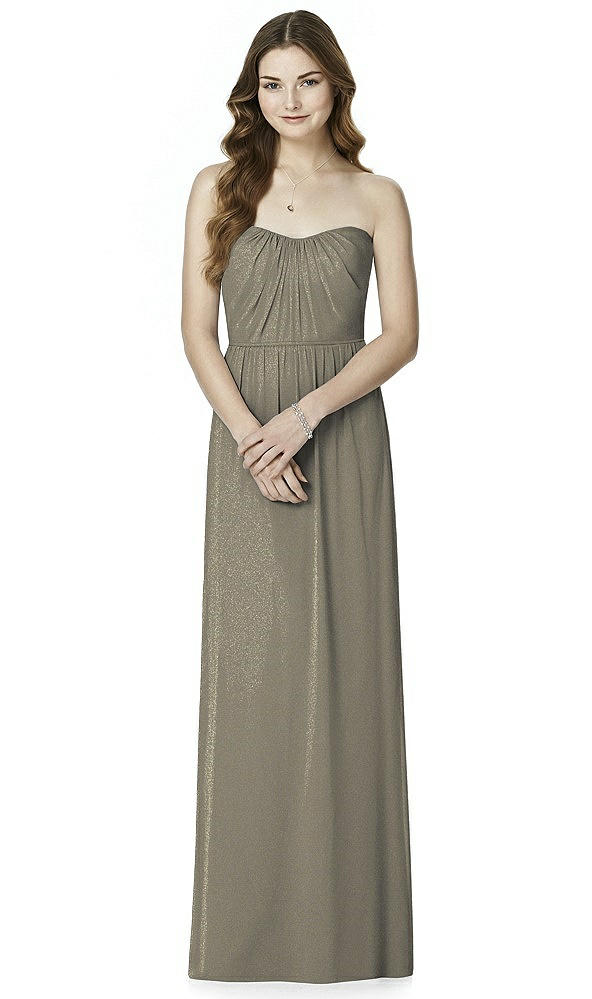 Front View - Mocha Gold Bella Bridesmaids Shimmer Dress BB101LS