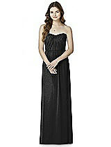 Front View Thumbnail - Black Silver Bella Bridesmaids Shimmer Dress BB101LS