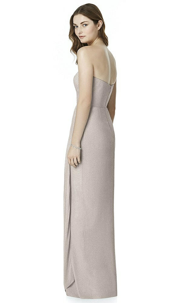 Back View - Taupe Silver Bella Bridesmaids Dress BB102LS