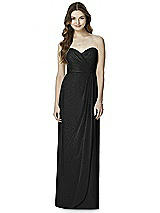 Front View Thumbnail - Black Silver Bella Bridesmaids Dress BB102LS