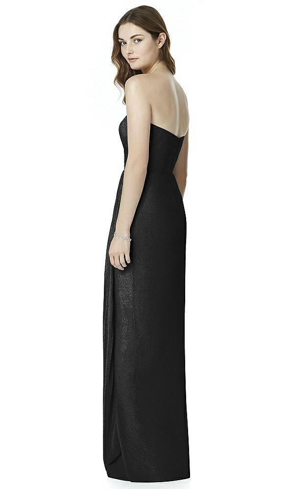 Back View - Black Silver Bella Bridesmaids Dress BB102LS