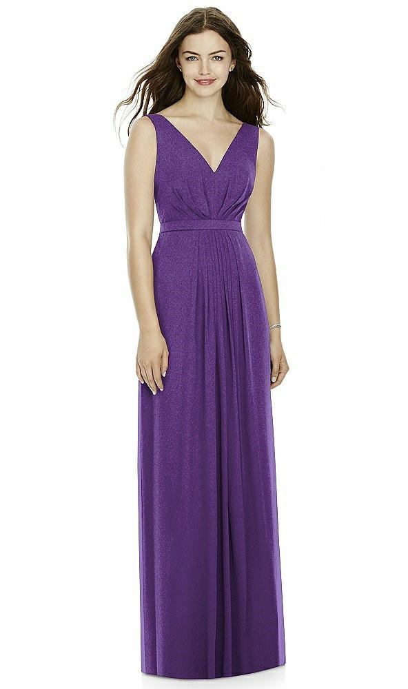 Front View - Majestic Gold Bella Bridesmaids Shimmer Dress BB103LS