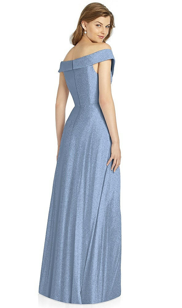 Back View - Cloudy Silver Bella Bridesmaid Shimmer Dress BB123LS