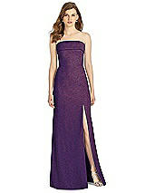Front View Thumbnail - Majestic Gold Bella Bridesmaid Shimmer Dress BB124LS