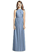 Front View Thumbnail - Cloudy Silver Dessy Shimmer Junior Bridesmaid Dress JR539LS