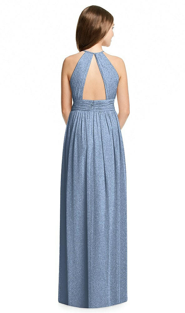 Back View - Cloudy Silver Dessy Shimmer Junior Bridesmaid Dress JR539LS