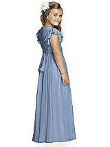Rear View Thumbnail - Cloudy Silver Flower Girl Shimmer Dress FL4038LS