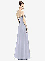 Rear View Thumbnail - Silver Dove Strapless Notch Satin Gown with Pockets