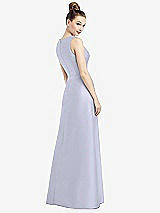 Rear View Thumbnail - Silver Dove Sleeveless V-Neck Satin Dress with Pockets