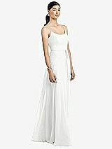 Alt View 1 Thumbnail - White Spaghetti Strap Chiffon Maxi Dress with Jeweled Sash