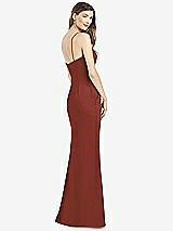Rear View Thumbnail - Auburn Moon Spaghetti Strap A-line Crepe Dress with Pockets