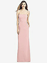 Alt View 1 Thumbnail - Rose Spaghetti Strap A-line Crepe Dress with Pockets