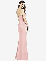 Rear View Thumbnail - Rose Spaghetti Strap A-line Crepe Dress with Pockets