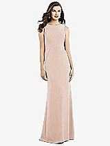 Rear View Thumbnail - Cameo Draped Backless Crepe Dress with Pockets