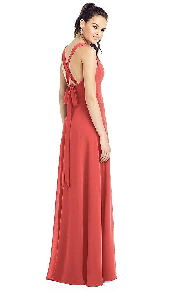 Back View - Perfect Coral Thread Bridesmaid UKTH019