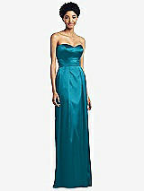 Front View Thumbnail - Oasis Sweetheart Strapless Pleated Skirt Dress with Pockets