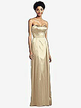 Front View Thumbnail - Banana Sweetheart Strapless Pleated Skirt Dress with Pockets