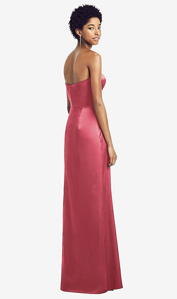 Back View - Nectar Sweetheart Strapless Pleated Skirt Dress with Pockets