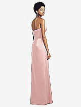 Rear View Thumbnail - Rose Sweetheart Strapless Pleated Skirt Dress with Pockets