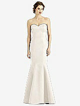 Front View Thumbnail - Ivory Sweetheart Strapless Satin Mermaid Dress
