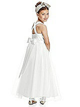 Rear View Thumbnail - White Flower Girl Dress FL4067