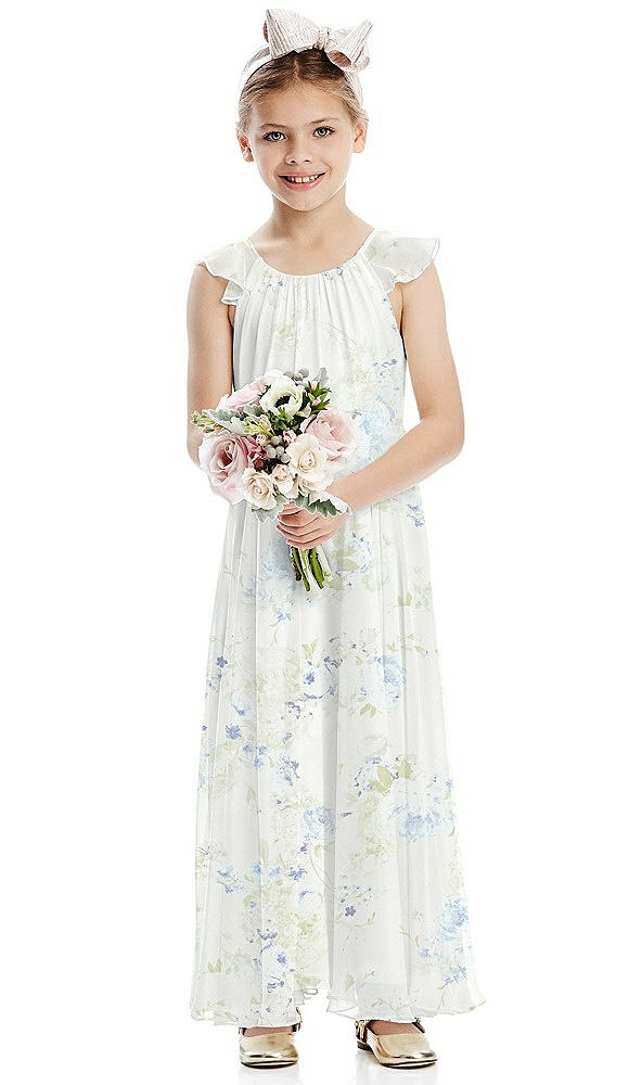 Front View - Bleu Garden Flower Girl Dress FL4070