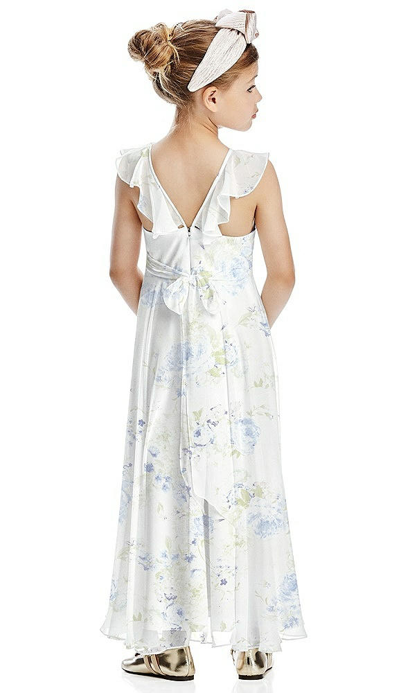 Back View - Bleu Garden Flower Girl Dress FL4070