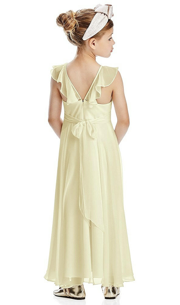 Back View - Butter Yellow Flower Girl Dress FL4070