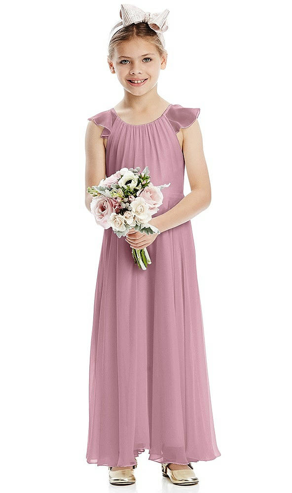Front View - Dusty Pink Flower Girl Dress FL4070