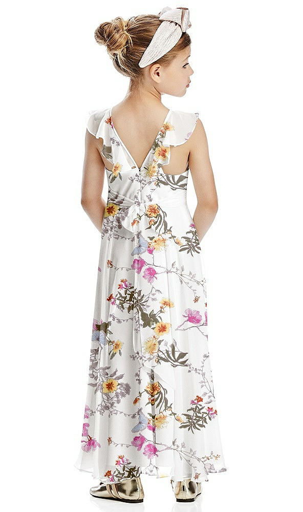 Back View - Butterfly Botanica Ivory Flower Girl Dress FL4070